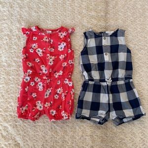Bundle of 2 adorable summer rompers